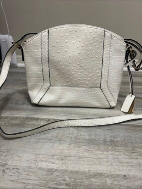 Structured White Crossbody Bag